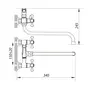 Змішувач для ванни ZERIX DMX 605 з полнооборотной кран буксой (ZX2958)