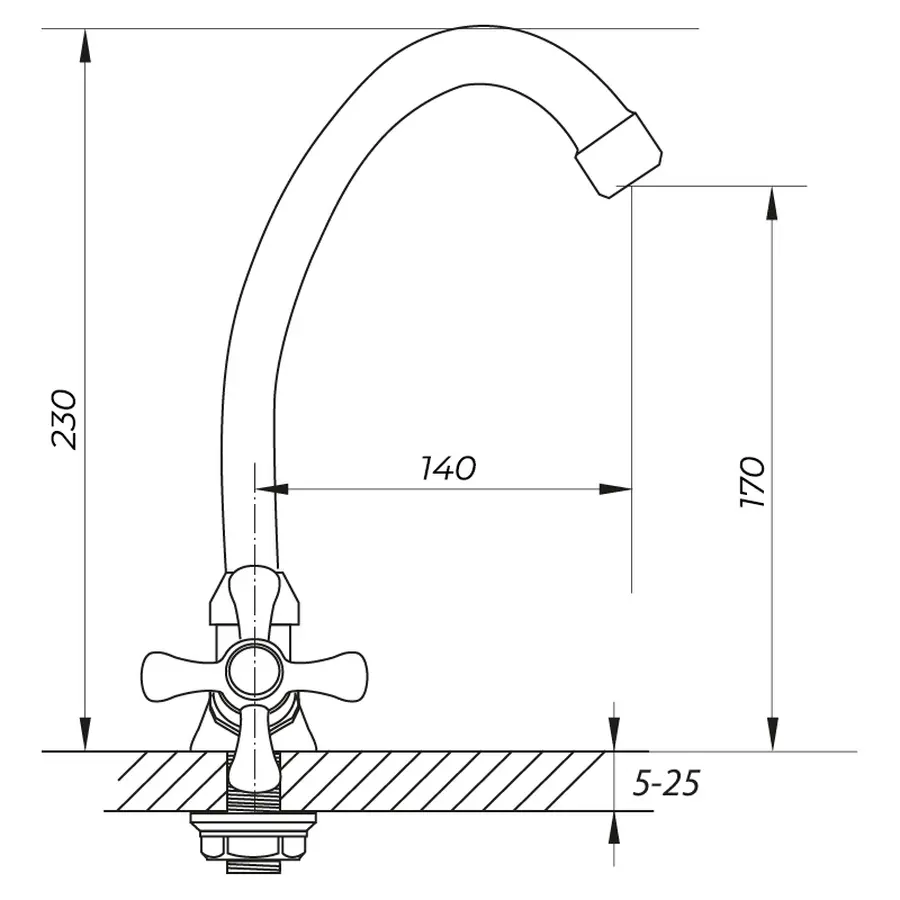 Змішувач для умивальника Zerix TZA 605 (ZX0092)