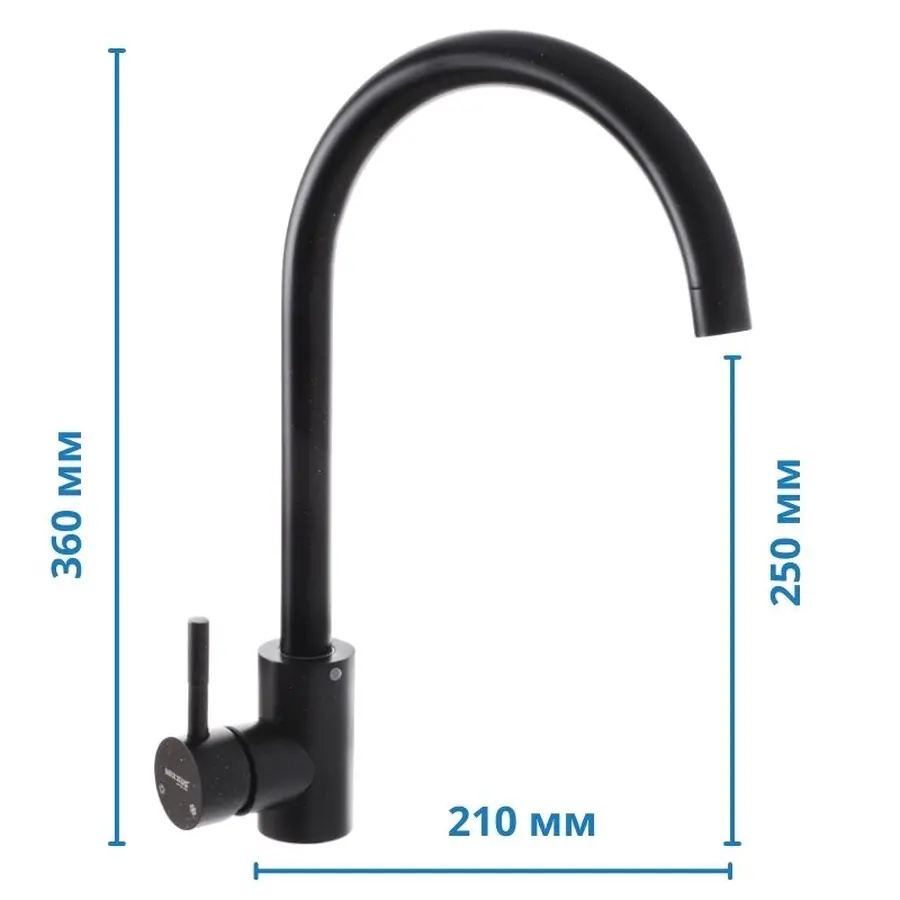 Кухонний змішувач чорний Mixxus SUS 011-2 (SS0003)