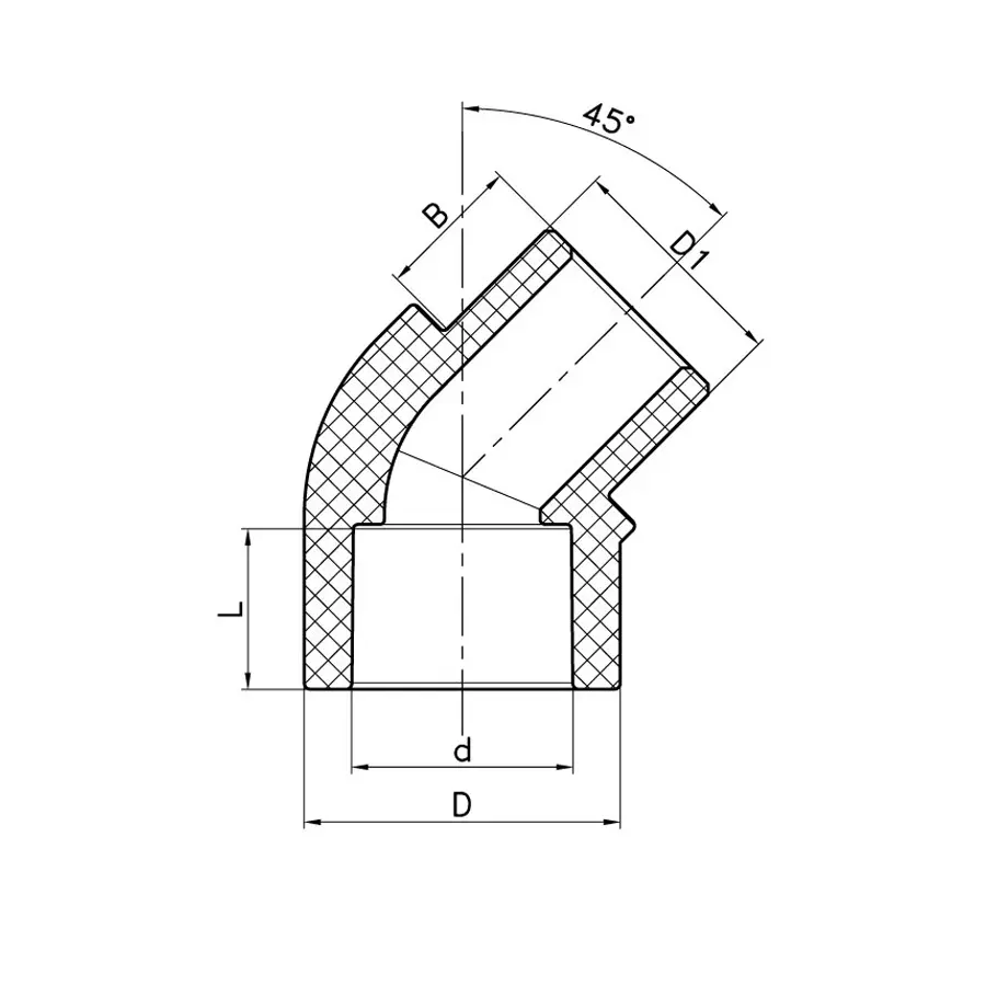 Кут Koer K0263.PRO 20 PPR 45 ВН (KP2907)