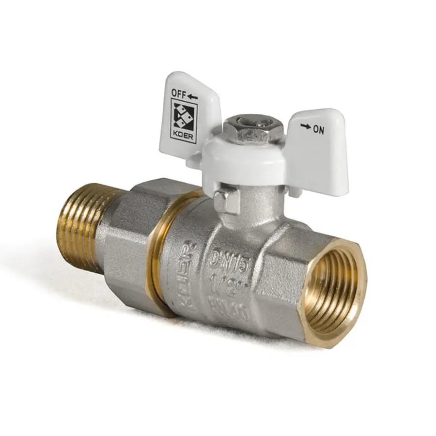 Кран з американкою 1/2" (Koer KR.227.W) білий (KR0015)