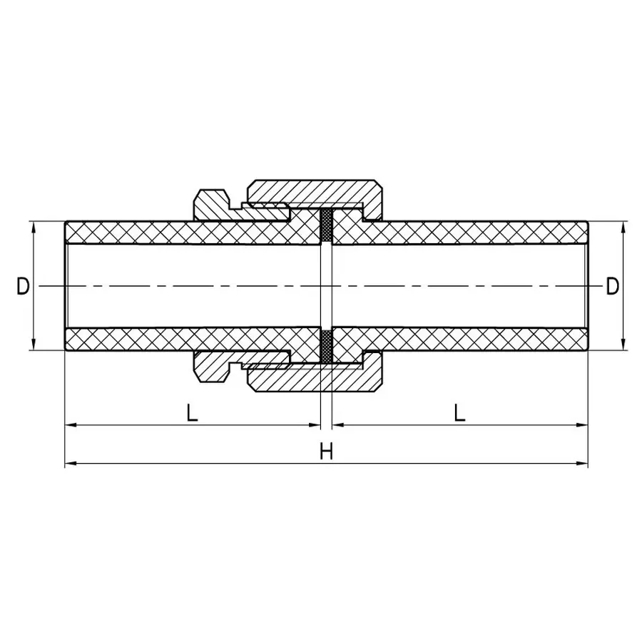 Розбірне різьбове з'єднання KOER K0280.PRO - 25 PPR (KP2924)