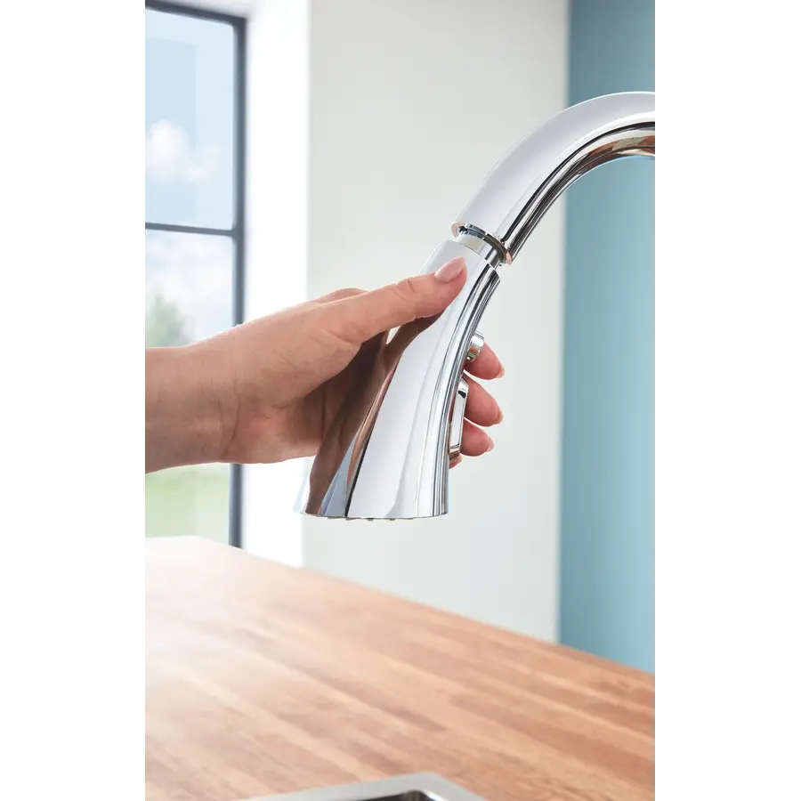 Змішувач для кухні з висувним виливом Grohe Zedra (32294002)