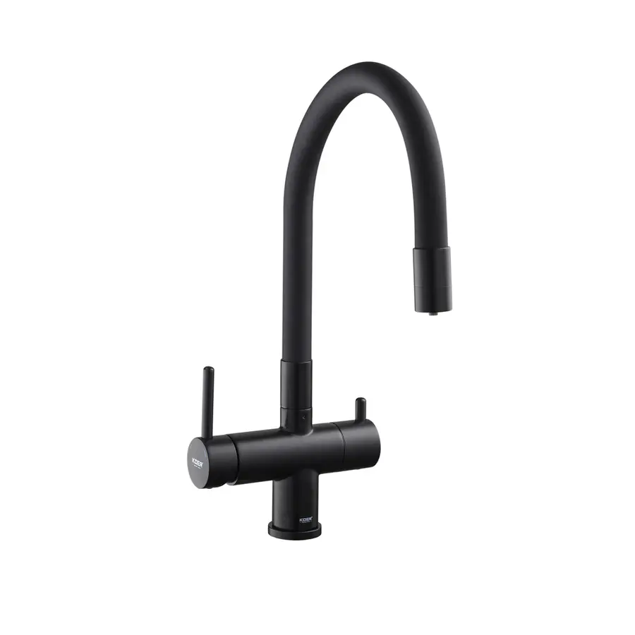 Кухонний змішувач з силік. виливом і вих. для питної води KOER KB-72002-05 (KR3384)