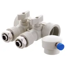 Колектор розподільний 2-way з фітингом Koer K0190.PRO - 40x20 PPR (KP2555) Колектор розподільний 2-way з фітингом Koer K0190.PRO - 40x20 PPR (KP2555)
