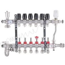 Колектор з вбудованим смесит. вузлом KOER KR.S1013-6 1 "х6 SUS304 і євроконус 3 / 4-16 (KR2949) Колектор з вбудованим смесит. вузлом KOER KR.S1013-6 1 "х6 SUS304 і євроконус 3 / 4-16 (KR2949)