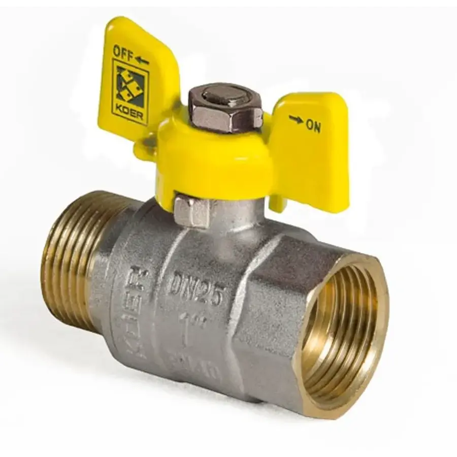 Кран кульовий Koer 1" ГШБ газ (KR.518.PR.GAS) (KR0054)