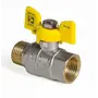Кран кульовий KOER KR.218.G - 1/2" FM ГШМ YELLOW, ручка "метелик" жовта (KR0036)