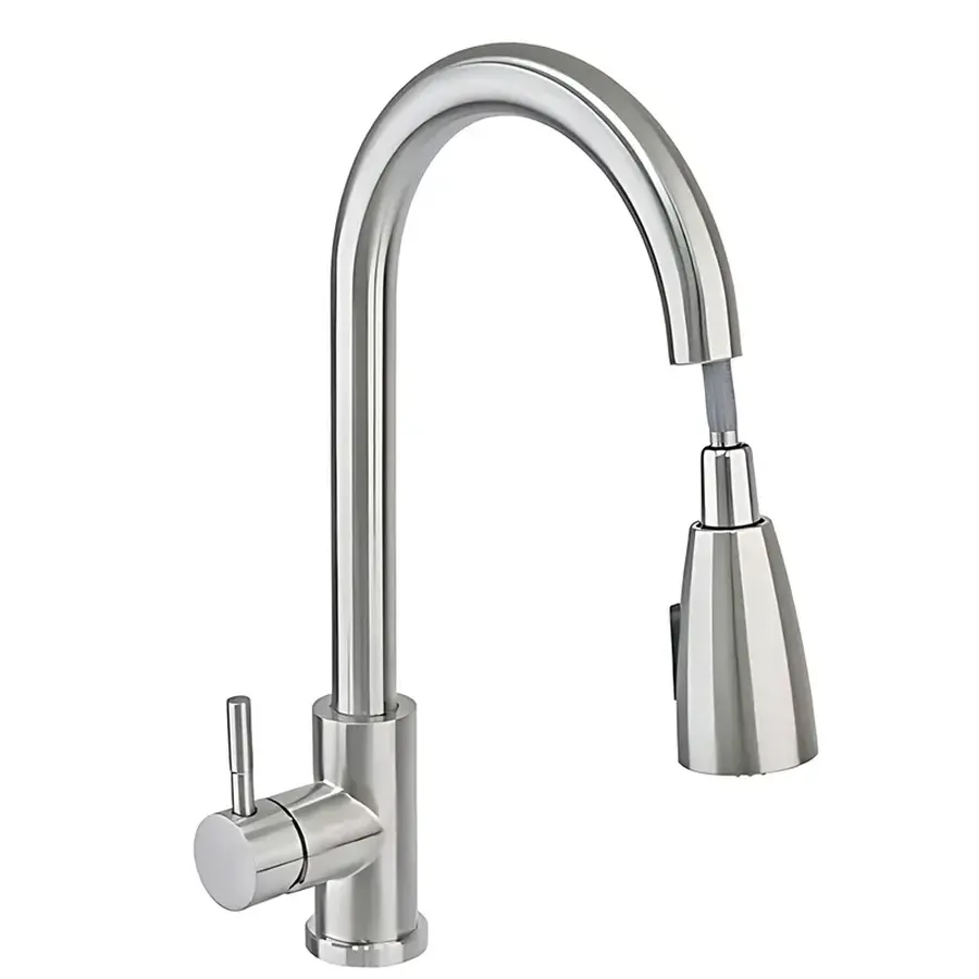 Змішувач для кухні Haiba SUS 014 з висувною лійкою (HB3898)