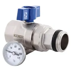 Кран з американкою "антипротечка" з термометром прямий Koer KR.1032-Gi - 1" (KR2893) Кран з американкою "антипротечка" з термометром прямий Koer KR.1032-Gi - 1" (KR2893)