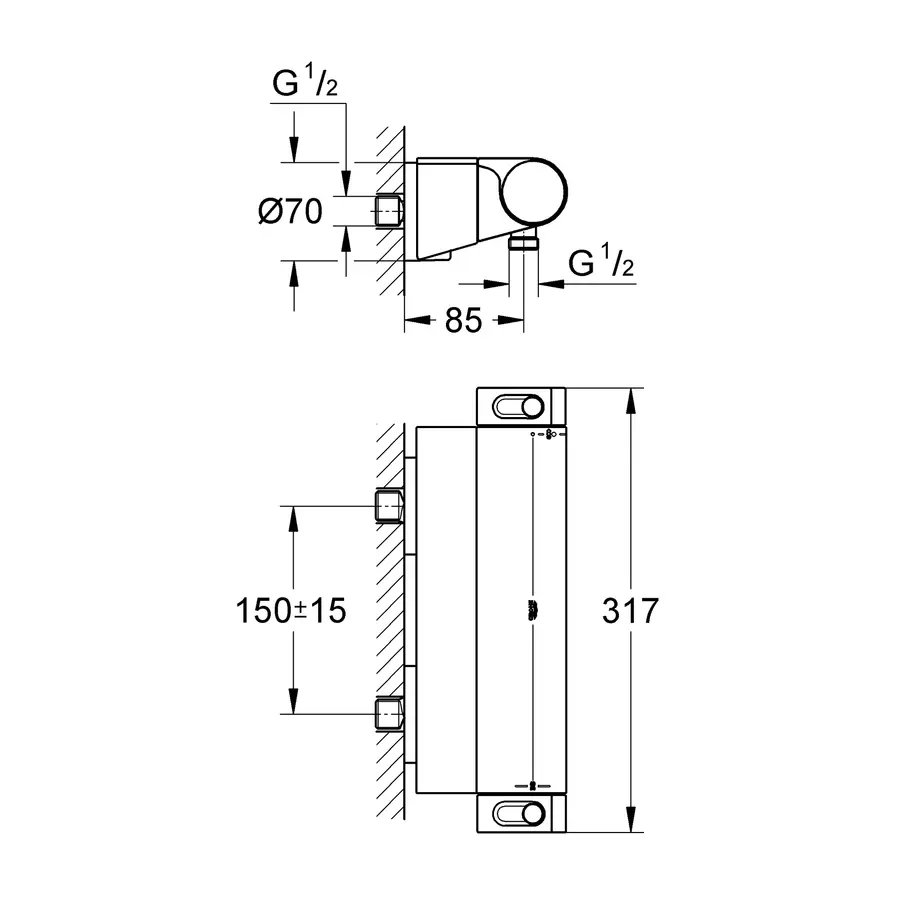 Термостат для душу Grohe Grohtherm 2000 NEW (34469001)