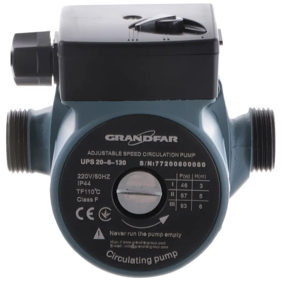 Насос циркуляційний відцентр. Grandfar UPS20-6-130 (GF1058)