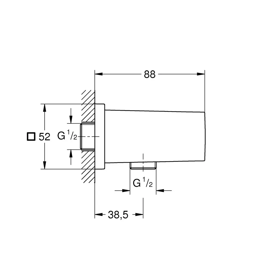 Шлангове підключення з тримачем Grohe Euphoria Cube (26370000)