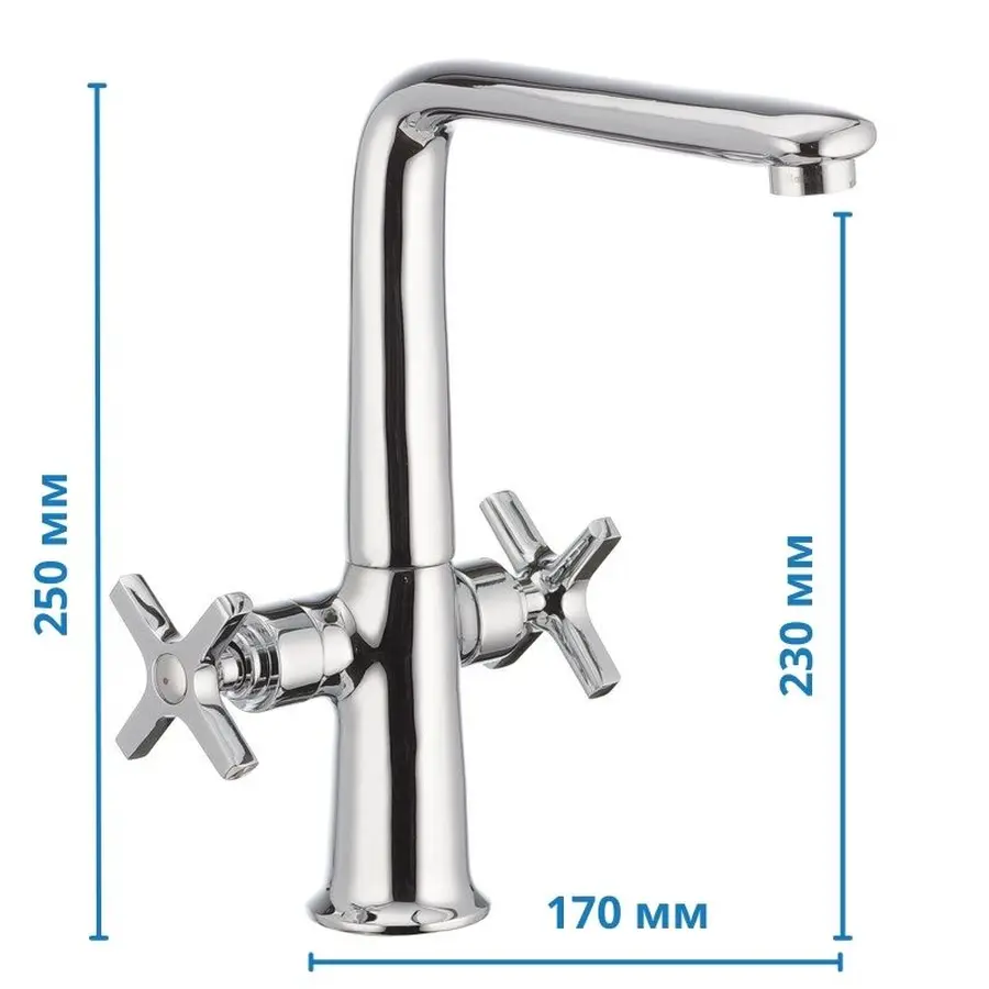 Змішувач для кухні Ibergrif Square M14822W (IB0034)