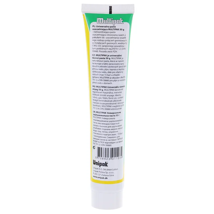 Паста для ущільнення різьбових з'єднань Unipak Multipak 50г (в тюбику) (UP0582)