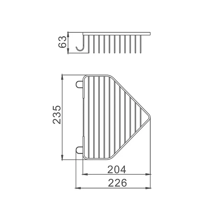 Полиця кутова решітка HAIBA HB335 (HB0495)