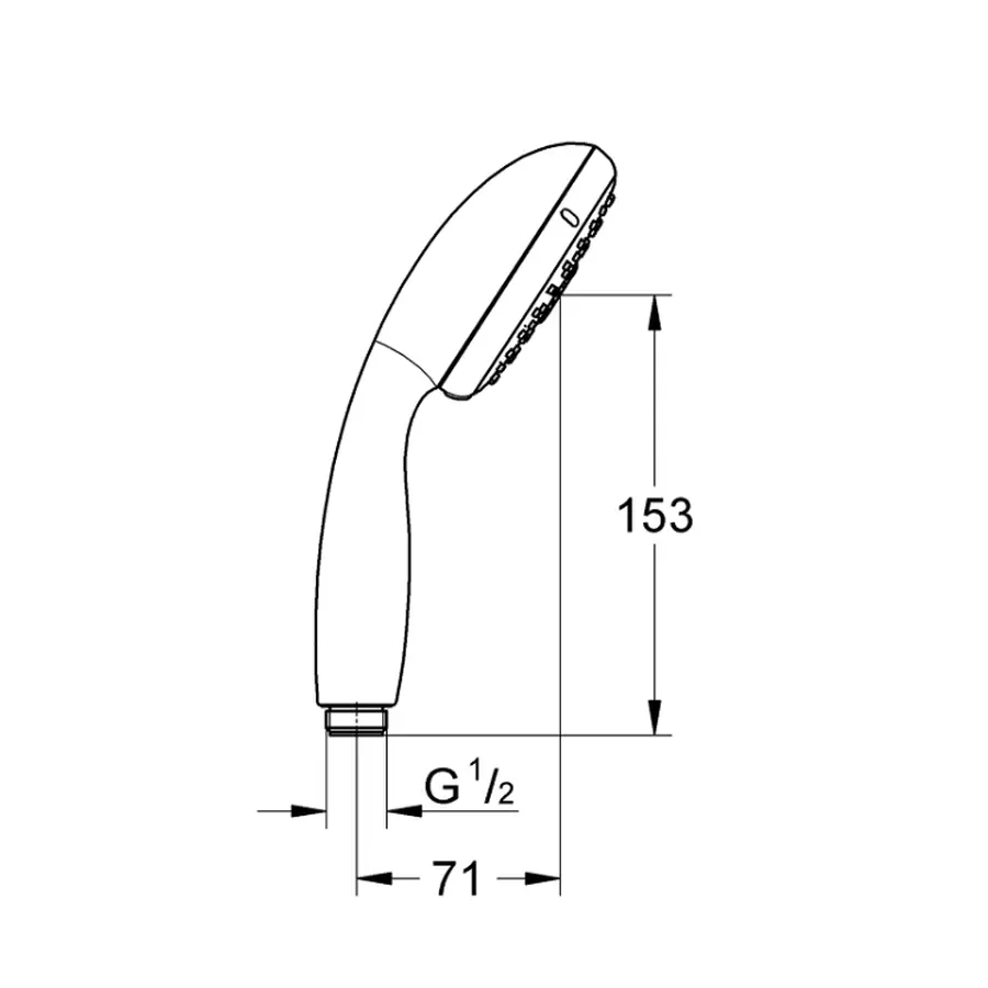 Ручний душ, 3 режими струменя Grohe New Tempesta Classic (28419002)