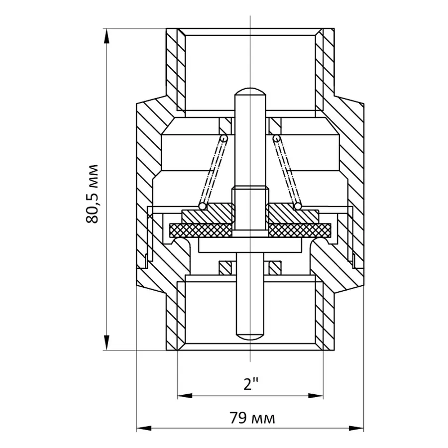 Клапан зворотний NEW 2" (Koer KR.172) (KR2812)
