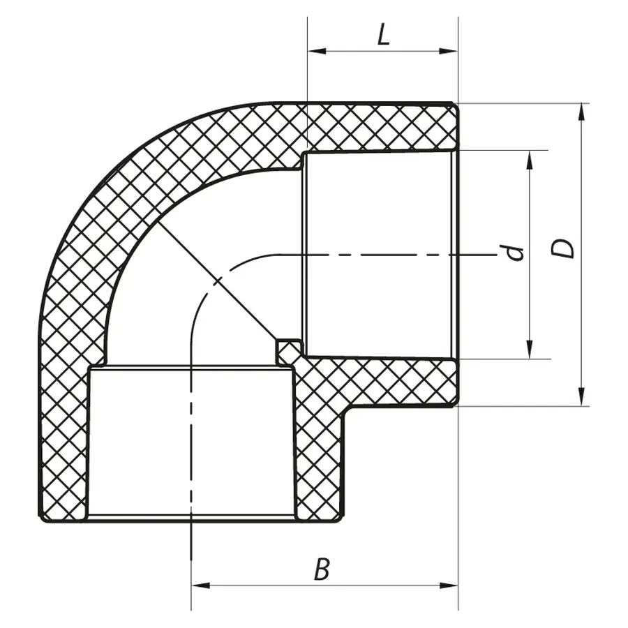 Кут 90 50 PPR KOER K0023.PRO (KP0028)