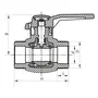 Кран кульовий PPR КШ (ручка) для гарячої води 25 (Koer K0176.PRO) (KP0228)