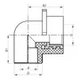 Кут інсталяційний для гіпсокартонних стін ВР 20x1/2F PPR Koer K0189.PRO (KP0244)