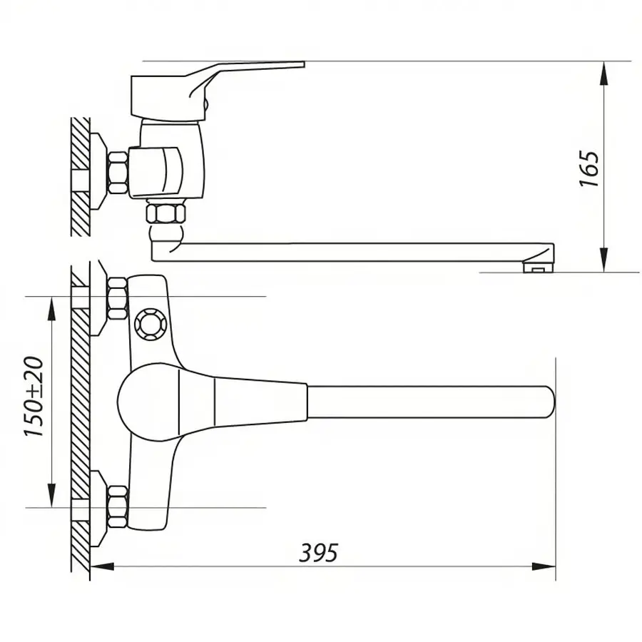 Змішувач для ванни Zerix NEO 048 (ZX0424)