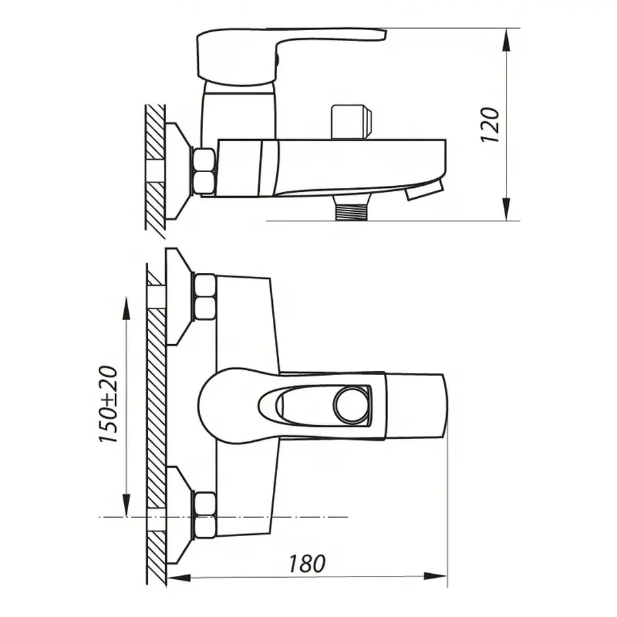 Змішувач для ванни ZERIX SEO 279 (ZX2760)