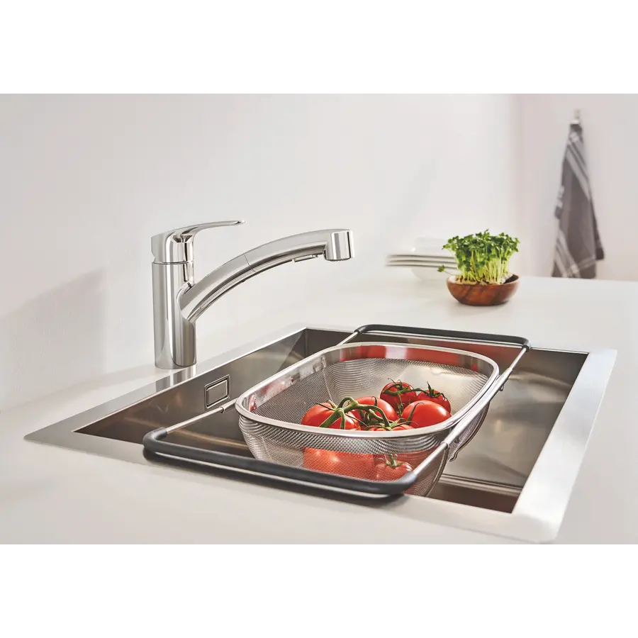 Змішувач для кухні з висувним виливом Grohe Eurosmart New (30305001)