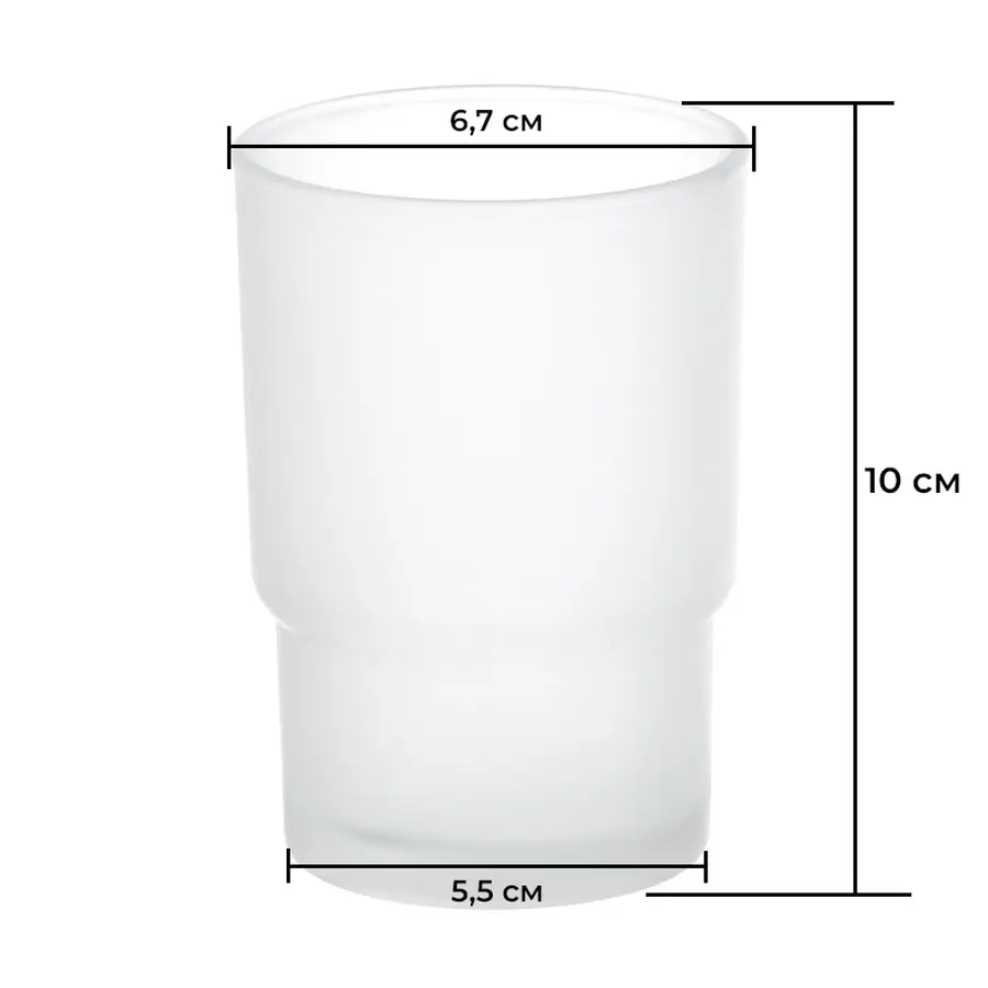 Стакан для ванної кімнати Zerix LR752 (LL1481)