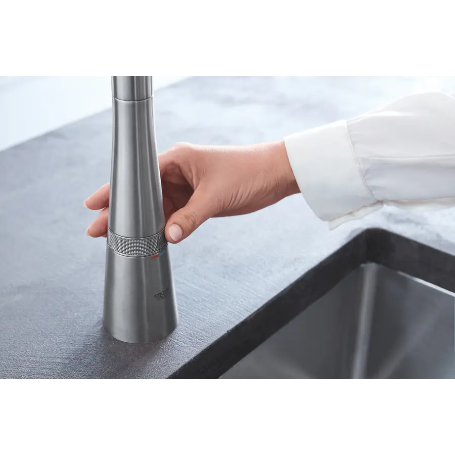 Змішувач для кухні з висувним виливом Grohe Zedra SmartControl (31593DC2)