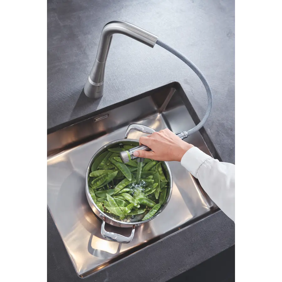 Змішувач для кухні з висувним виливом Grohe Zedra SmartControl (31593DC2)