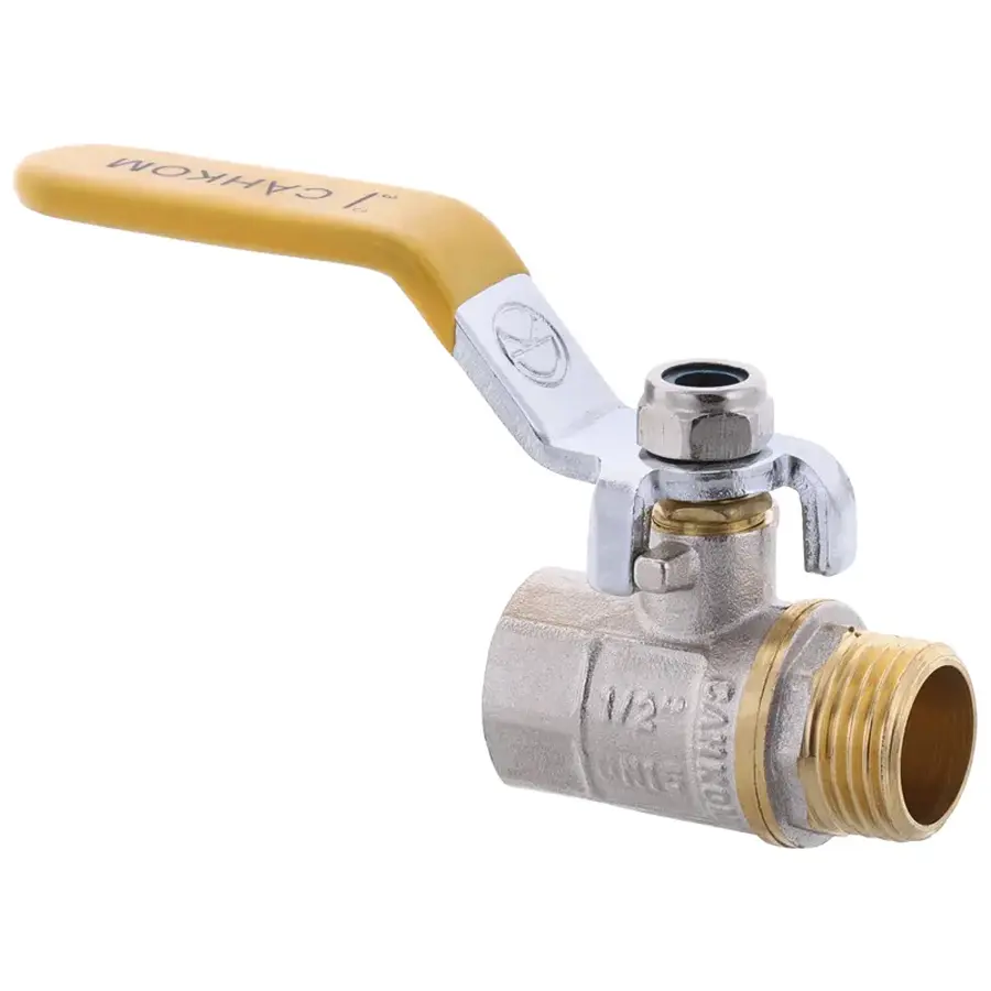 Кран кульовий СК 1/2" ГШВ YELLOW ART.607 (WP0100)