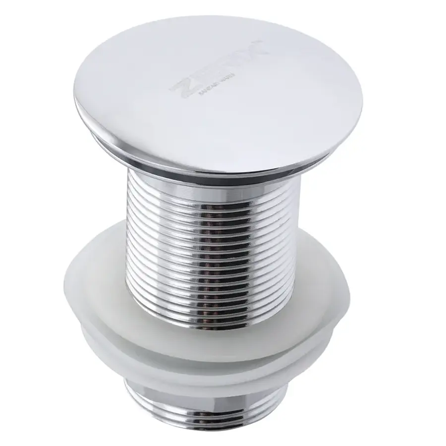 Донний клапан для раковини без переливу Zerix LR65 автоматичний (Click-Clack) (Колір хром) 1 1/4''