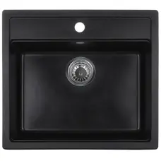 Мийка кухонна Zerix ZS-5751S-03 Чорна (ZX4596)