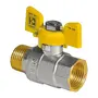 Кран кульовий KOER KR.218.G - 3/4" FM ГШМ YELLOW, ручка "метелик" жовта (KR0094)
