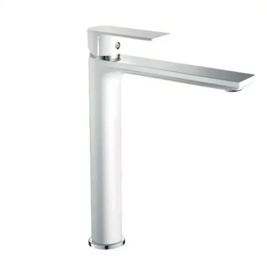 Змішувач для умивальника HAIBA ALEX 001 HIGH WHITE-CHROME (HB9564)