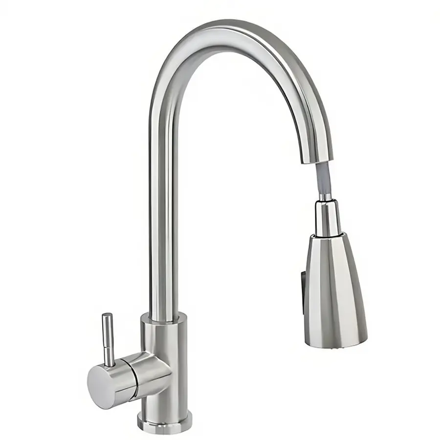 Змішувач для кухні Haiba SUS 014 з висувною лійкою (HB3898)