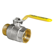 Кран кульовий KOER KR.215.G - 1 1/2" FM ГШВ YELLOW, ручка "важіль" жовта (KR0126)