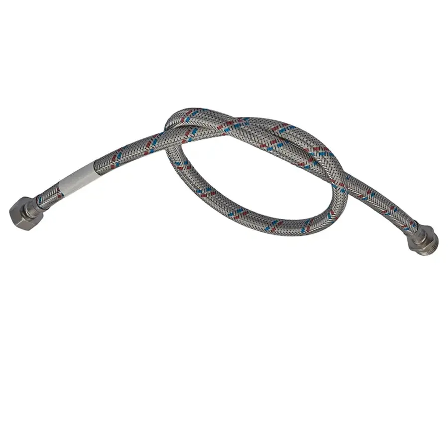 Гнучкий шланг для підключення води гайка 1/2'' - Штуцер 1/2'' (180 см) Zerix (ZX1568)