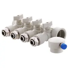 Розподільний колектор опалення 4-way з фітингом (40x20) PPR Koer K0192.PRO (KP2557)