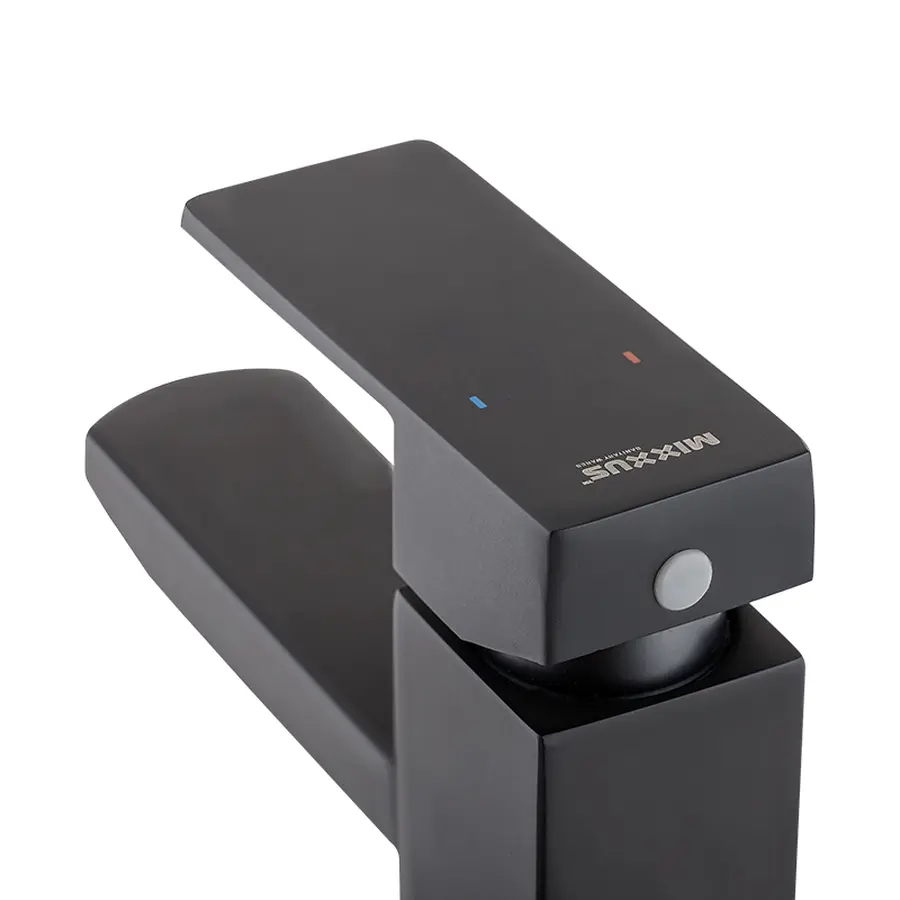 Змішувач для умивальника Mixxus KUB-001  чорний (з нерж. сталі) (MI2810)