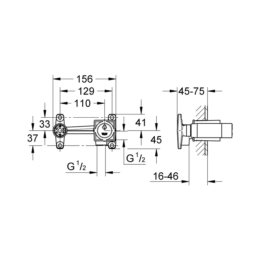 Прихована частина змішувача для раковини Grohe Non Rapido OHM (23200000)
