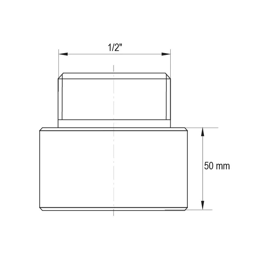 Подовжувач 1/2" 50мм (хром) Koer KF.E06-50.CHR (KF0098)