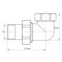 Згін американка 1/2 "кутовий Koer KR.342 (KR0019)