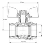 Кран кульовий Koer 1/2" ГГМ (KR.217.B) синій (KR2719)