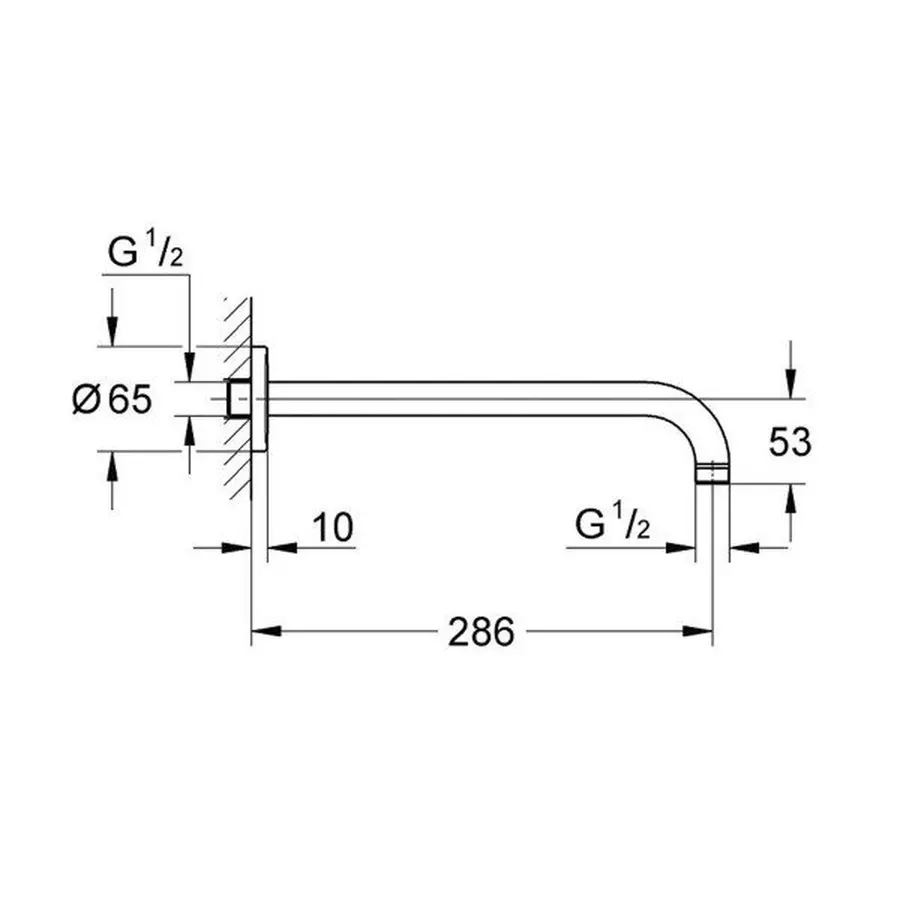 Душовий кронштейн Grohe (286 мм) (28576000)