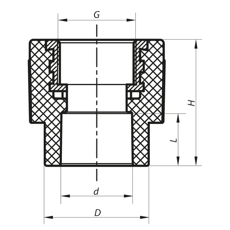 З'єднувальна муфта ВР 25x3/4F PPR Koer K0088.PRO (KP0106)