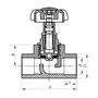 Кран вентильний 50 Koer PPR K0187.PRO (KP0241)
