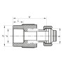 Муфта з євроконусом і накидною гайкою 20x3 /4 PPR Koer K0240.PRO (KP2606)