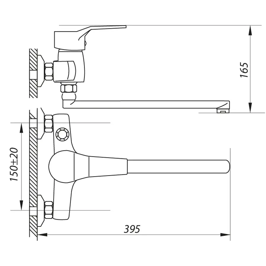 Змішувач для ванни Zerix NEO 181 (ZX0423)